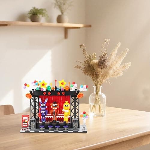 Spaciolo Five Nights Stage Toy Building Sets -Compatible with Lego Monster Scene, Bear, Rabbit & Chicken Performing on Stage, Horror Game-Inspired Spooky Toy for Fans and Collectors thumbnail 2