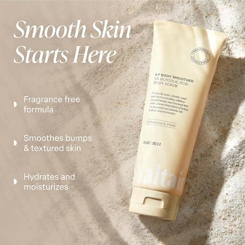 Saltair KP Body Scrub | Fragrance-Free 5% Glycolic Exfoliator | 10 oz | fruit Acid and physical exfoliants for rough-feeling areas and a smoother shower regimen thumbnail 6