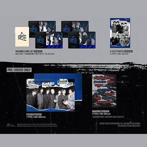 Stray-Kids - SKZHOP HIPTAPE '合 (HOP)' HIPTAPE Ver.) Outbox + Photobook Book R + Photocard + Sticker + Unit Photocard + Mini Poster + 2 Pin Badges + 5 Extra Photocards thumbnail 3