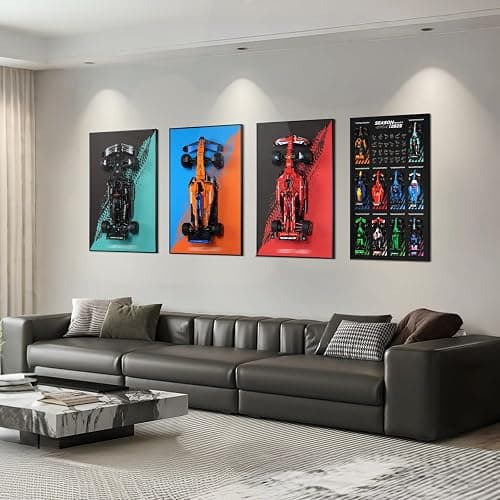 NAOCARD Display Wallboard for Lego Speed Champions Ultimate Formula 1 Collector's Pack, Wall Mount for Lego Collectible F1 Model Car Kit (Car Not Included) thumbnail 7