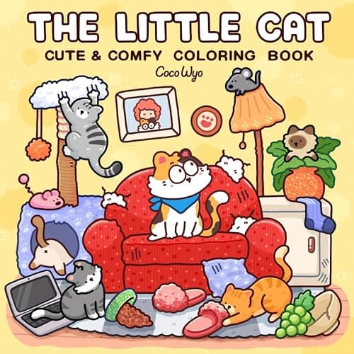 The Little Cat: Cozy Life of Kitty Coloring Book for Adults and Teens (Cozy & Cute Coloring) - Image 1
