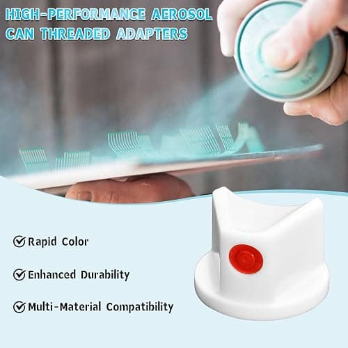 Spray Can Nozzle for Graffiti, 20 Assorted Caps & Tips, Auto, DIY Projects | Spray Paint Nozzle Kit with durable ABS & seals, saves paint, prevents clogs, fits most spray cans for graffiti & DIY thumbnail 4