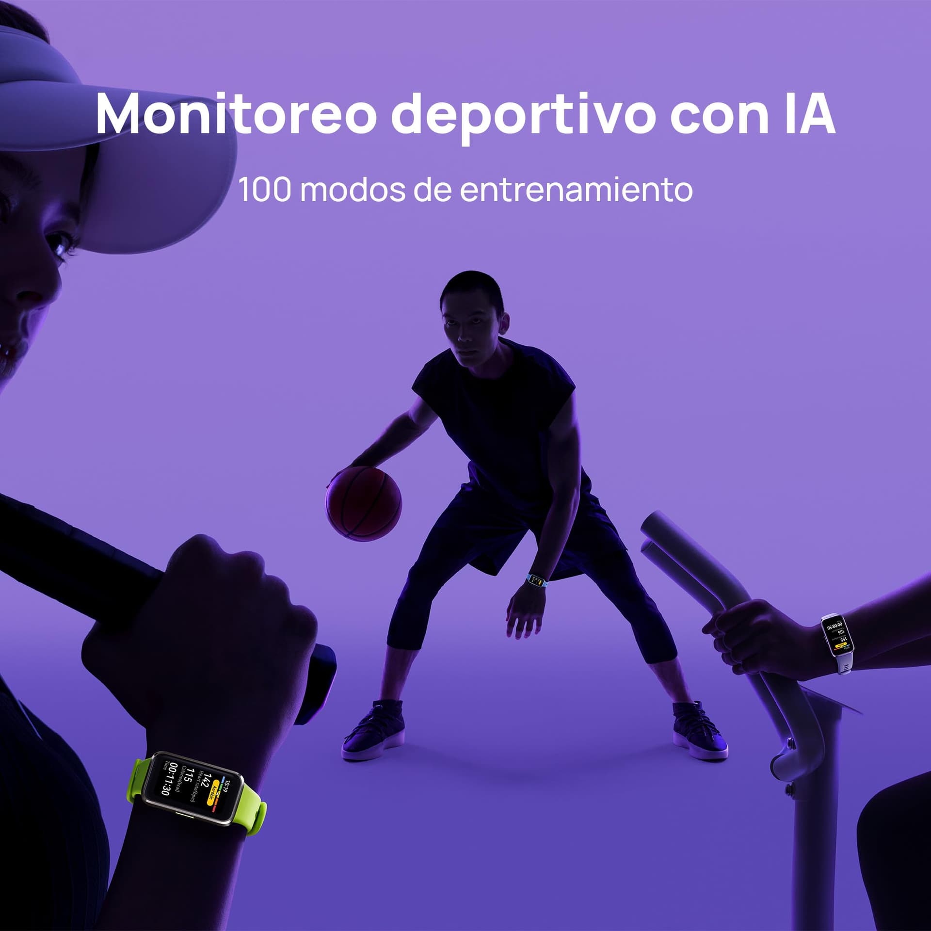 HUAWEI Band 10 Smartwatch, Monitoreo Deportivo con IA, Monitoreo de sueño avanzado, Asistente de Bienestar Emocional, Carga rápida, Compatible con iOS y Android, Negro Polimero thumbnail 5