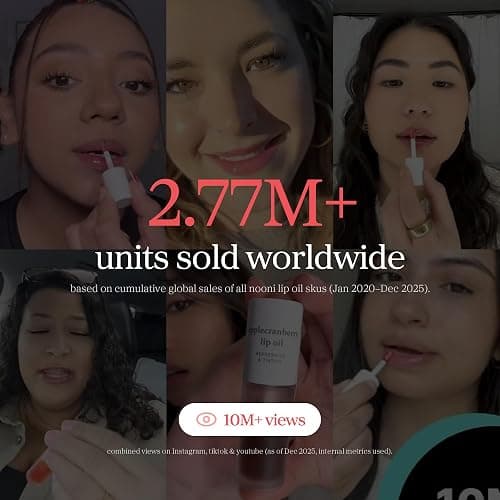 NOONI Korean Lip Oil - Appleberry | Long-Lasting, Moisturizing, Plumping, Revitalizing for Dry Lips, Waterproof, No Peel Off, Hydrating, Nourishing Crystal Clear, Stocking Stuffers, 0.12 FL Oz thumbnail 2