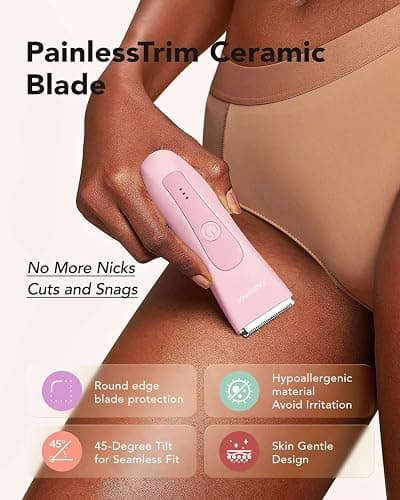 MANSPOT LADYSPOT™ Hair Finishing Trimmers, with 3 Guard and Replaceable Ceramic Blade Heads, LADYSPOT™ Hair Shaver Kit Sets (Women-Pink-Version) thumbnail 3