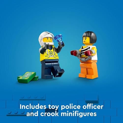 LEGO City Police Car and Muscle Car Chase, Emergency Vehicle Toy for Boys and Girls, Fun Gift for Kids Ages 6+ who Love Pretend Play Toys, Police Toy with Officer and Crook Minifigures, 60415 thumbnail 5