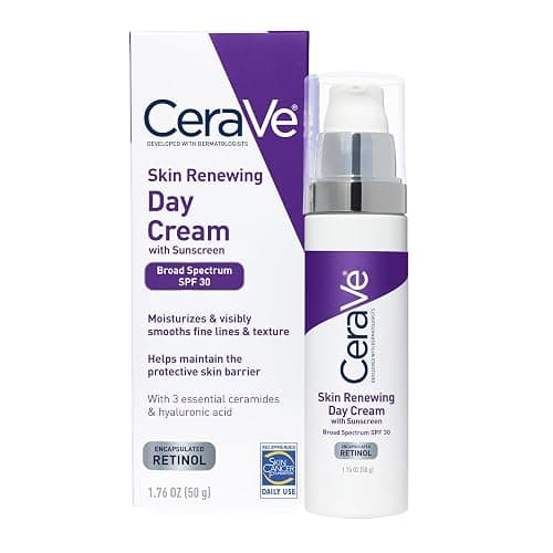CeraVe Anti-Aging Face Cream SPF 30 | Anti-Wrinkle Retinol Cream with Hyaluronic Acid and Ceramides | 1.76 oz - Image 1