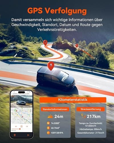 VANTRUE N4 Pro 3 HDR 4K+ 1080P+ 1080P STARVIS 2 Dashcam Auto, 5G WiFi PlatePix™ Dash Cam GPS 360° Puffer Parküberwachung Auto Kamera, IR Nachtsicht, Sprachbefehl, Privatsphäremodi, 2.45” 1TB Max thumbnail 8