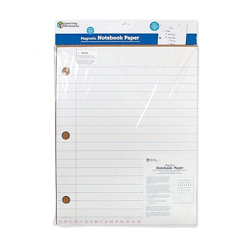 Learning Resources Giant Sized Magnetic Notebook Paper - Writing Skills, Handwriting Practice, Model Sentences, Student and Teaching Supplies, Classroom Must Haves, Homeschool, Back to School - Image 1