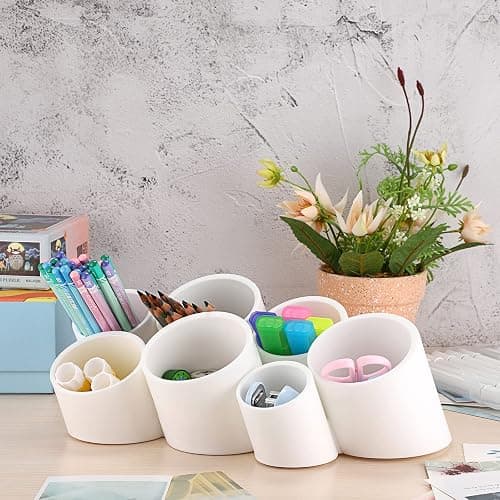 BTSKY Tilting Cylinder Creative Pen Holder, Pen Container, Brush Pot, Combination Desktop Storage Organizer Desk Decoration,Creative Cylinder Hanging Planter Holder Multifunctional Wall-Mounted thumbnail 2