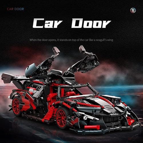 APAWR Adults Challenging Racing Car Building Blocks Kit，1:14 1391 Pieces Car Model Building Set DIY Toys for Boys Age 12 13 14 15 16 thumbnail 5