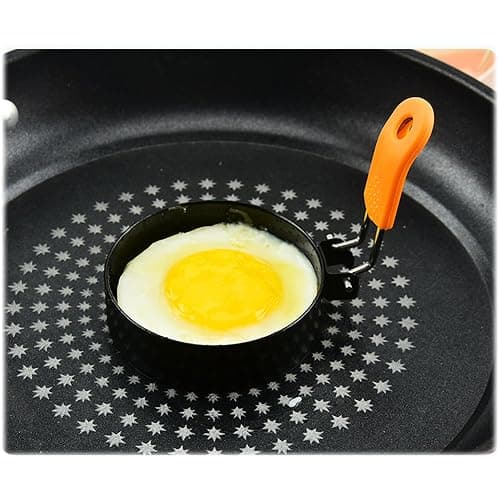 3.5" Egg Rings Set of 4 with Silicone Handle, Large Ring for Frying Eggs, Round Mold for English Muffins - Griddle Cooking Shaper for Indoor Camping Breakfast Sandwiches w/Silicone Oil Brush thumbnail 2