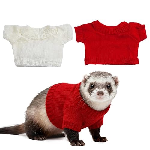 choyaxo 2pcs Guinea Pig Clothes Hamster Costume Guinea Pig Sweater Ferret Clothes Small Animal Outfit - Image 1