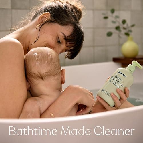 Pipette Fragrance Free Wash and Lotion Duo, Pack of 2, Fragrance Free Baby Shampoo and Body Wash, Unscented Lotion for Newborns, Sensitive Skin, and Kids, Tear-Free Bath Time, Hypoallergenic thumbnail 5