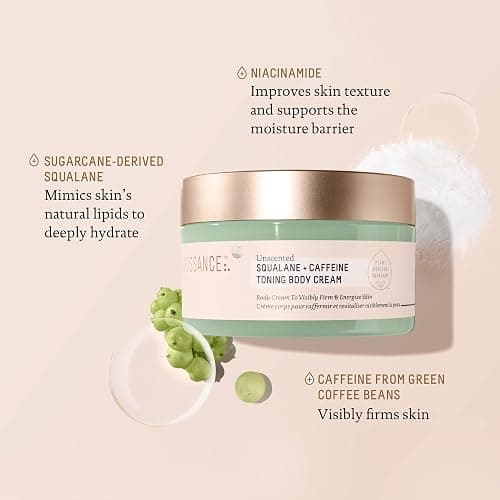 Biossance Squalane + Caffeine Toning Body Cream – Moisturizer for Firmness & Texture – Vegan and Fragrance-Free Skin Care – Nourishes, Tones & Supports Moisture Barrier for All Skin Types thumbnail 3