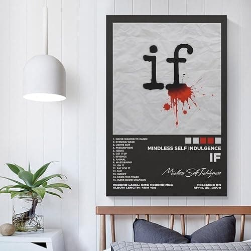 If by Mindless Self Indulgence Punk Band Poster Canvas Wall Art For Room Aesthetic And Decor Poster For Bedroom Living Room Bathroom Kitchen Office Decor 08x12inch(20x30cm) Unframe-style thumbnail 5
