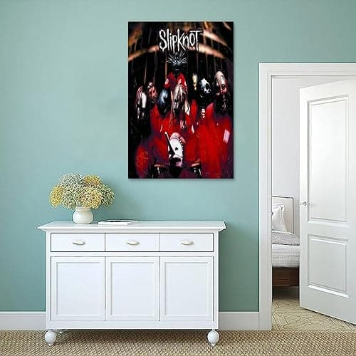 Lebaito Slipknot Poster Rock Band Retro Music Vintage Cover Posters for Room Aesthetic Canvas Wall Art Bedroom Decor12x18inch(30x45cm) - 12x18inch(30x45cm) - style-3 thumbnail 4
