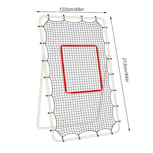 Volleyball Rebounder Net | 7x4ft Portable Training Equipment | Sports Rebounder with Elastic Rope & Target | for Teens Adults Players Beginners Outdoor Backyard Court Pool thumbnail 4