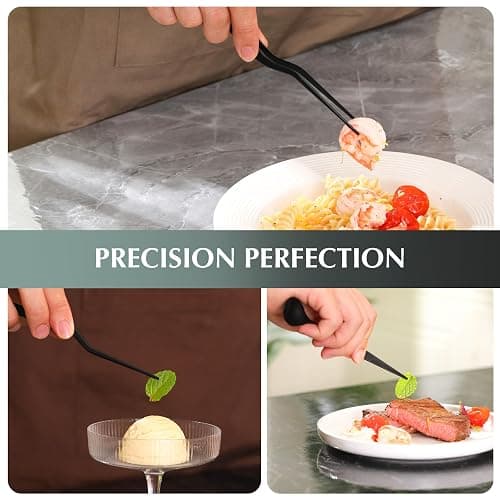 Recsrdce Professional Stainless Steel Culinary Plating Set,9 Piece Culinary Plating Set, Black, Stainless Steel thumbnail 6