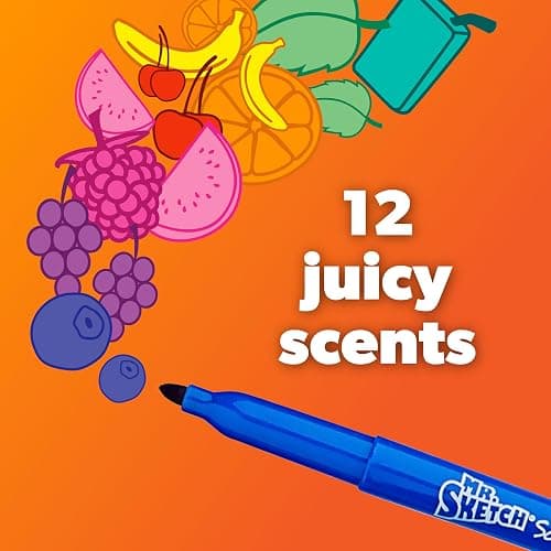 Mr. Sketch Scented Stix Markers, Fine Tip, 10 Count - Fun for Kids, Coloring, Spark Creativity, Arts & Crafts thumbnail 3