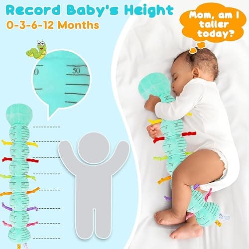 Baby Sensory Toys 0-6 Months Musical Stuffed Caterpillar Tummy Time Toys | Newborn Toys with Mirror Crinkle Rattle for Infants 0-3 3-6 Month 2 3 4 5 6-12 Month Old Babies Boy Shower Gift Essentials thumbnail 6