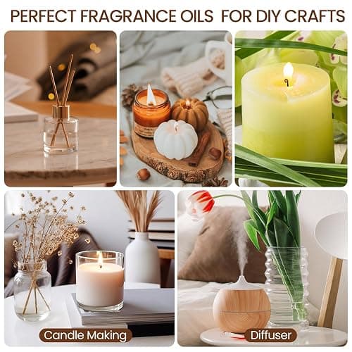 Nuanchu 36 Pcs Essential Oil Set for Humidifiers and Diffusers 10ml Fragrance Aromatherapy Oils Kits Fruity Candle Making Supplies for Soap Making Scents Summer Home Skin Care DIY Massage Laundry thumbnail 4