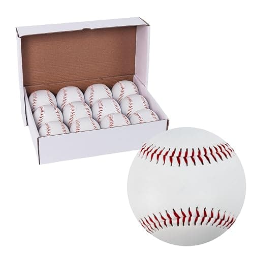 Forcebucket Official Size Practice Training Baseballs 12 Balls Pack Blank Baseball Sports Youth/Adult for League Play, Pitching, Batting, Fielding, Autograph, Gifts(One Dozen) thumbnail 2