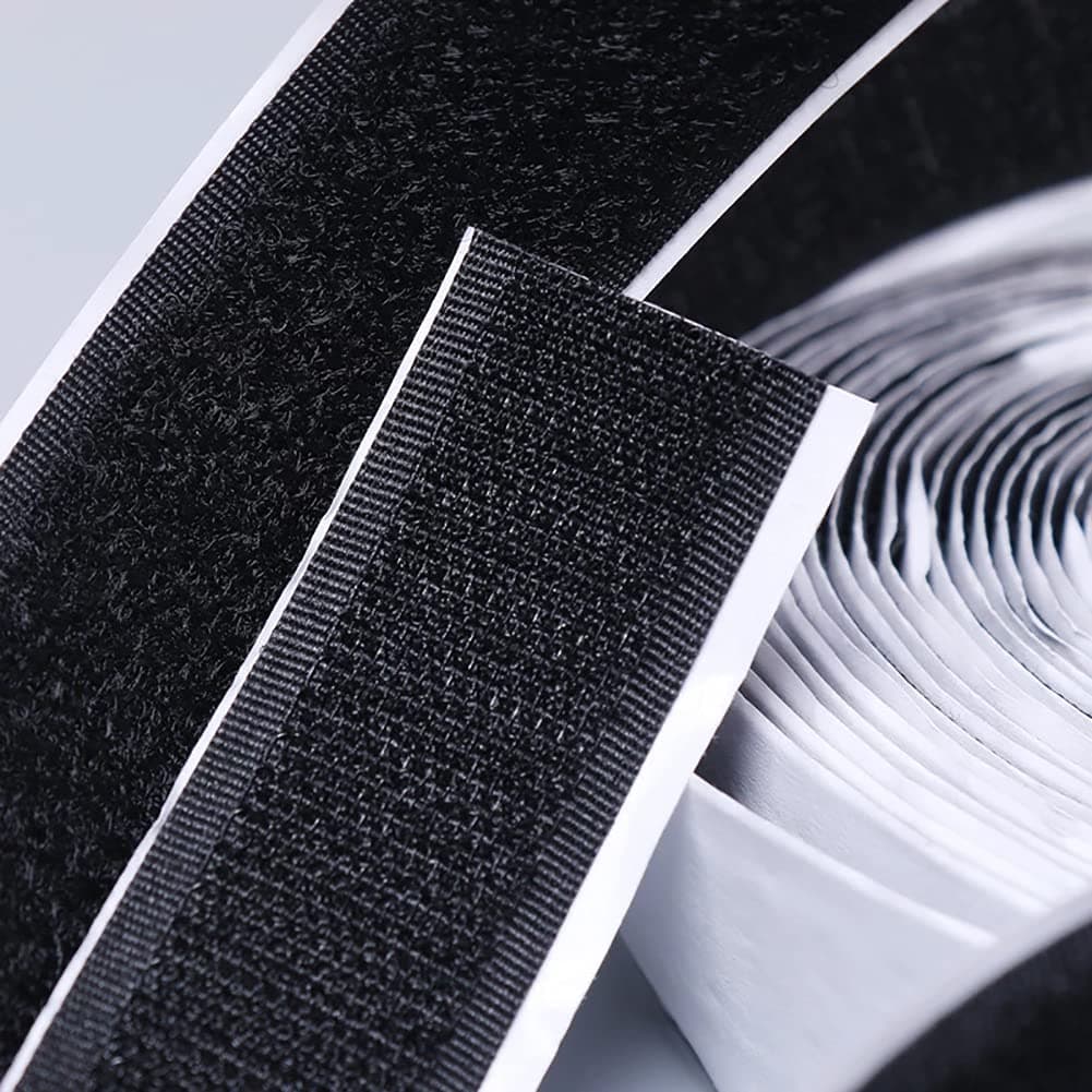 5M Adhesive Velcro Tape Roll, Black Heavy Duty Double Sided Sticky Strips, Industrial Strength, Sticky Closure, Interlocking Closure, 50mm Width thumbnail 3