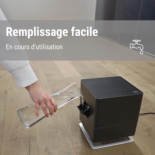 Stadler Form Humidificateur d'air Oskar, économie d'énergie pour pièces jusqu'à 50 m², vaporisateur avec arrêt automatique et mode nuit, LED à intensité variable, très silencieux, blanc thumbnail 5