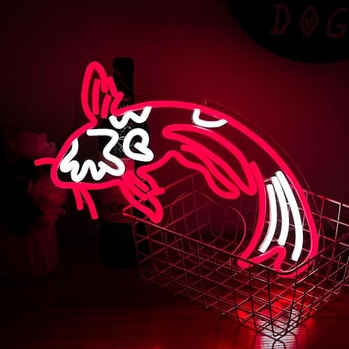 Koi Fish Neon Sign for Wall Decor Koi Carp Neon Lights Japanese Fish Led Neon Red White Neon Signs Lucky Sign 16.7”x9.3” for Bedroom Office Living Room Decoration thumbnail 4