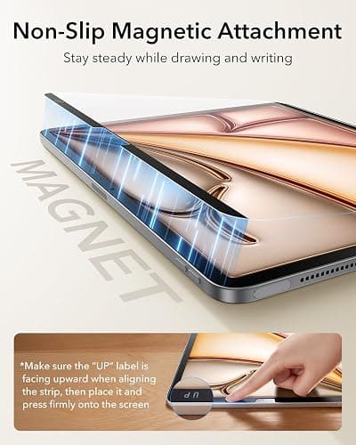 ESR Paper-Feel Magnetic Screen Protector for iPad Air 11 Inch M3/M2 (7th/6th Gen, 2025/2024), Write and Draw Like on Paper, Detachable and Reusable, Compatible with Tempered Film, Matte, Anti-Glare thumbnail 7
