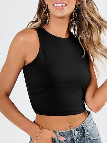 EFAN Womens Black Crop Top- Undershirt thumbnail 3