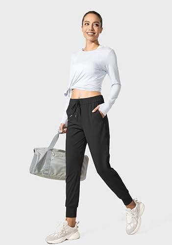 SANTINY Women's Joggers Pants Pockets Drawstring Running Sweatpants for Women Lounge Workout Jogging thumbnail 5