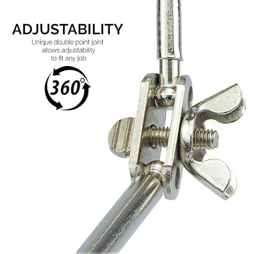 NEIKO 01902 Adjustable Helping Hand with Magnifying Glass, Third Hand Solder Aid, Soldering Wire Station Stand with Dual Alligator Clips and a Heavy Base, Beading & Jewelry Making Tools, Solder Holder thumbnail 4