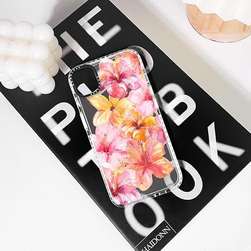 Yoedge Transparent Handyhülle für iPhone 11 Hülle, Aesthetic Hibiskus Blumen Sommer Muster Niedlich Muschel Design Mädchen Geschenk Schutzhülle,Silikon Case Cover für iPhone11 6,1",Bunt Flower thumbnail 3