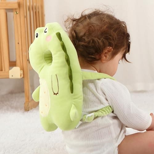 HGTC Baby Head Protector Backpack -Soft & Lightweight Pads - Prevents Bebes Backward Fall Dinosaur thumbnail 4