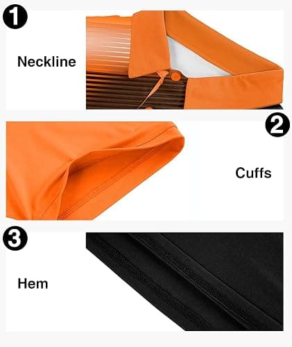 ZITY Mens Golf Shirt Short Sleeve Sport Moisture Wicking Performance Print Golf Polo Shirts for Men Collared Casual T-Shirt thumbnail 3