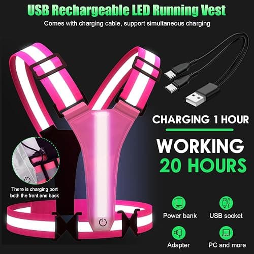 SAWNZC LED Reflective Vest Running Gear thumbnail 5