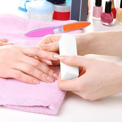 Bloc Polissoir Ongles, 20 Pcs Buffer Ongles Carré Éponge Lime à Ongle pour Les Salons de Manucure, Le Diy Nail Art à La Maison thumbnail 4