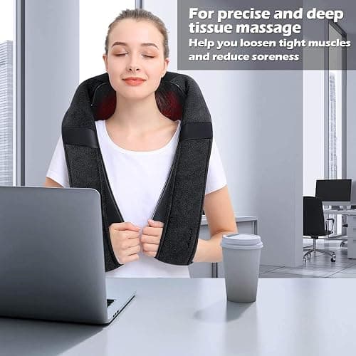 Shiatsu Neck and Shoulder Back Massager with Heat – Electric Deep Tissue Kneading Massage Pillow for Pain Relief and Relaxation – Perfect Gifts for Mother’s Day, Father’s Day, Birthdays, and Christmas thumbnail 9