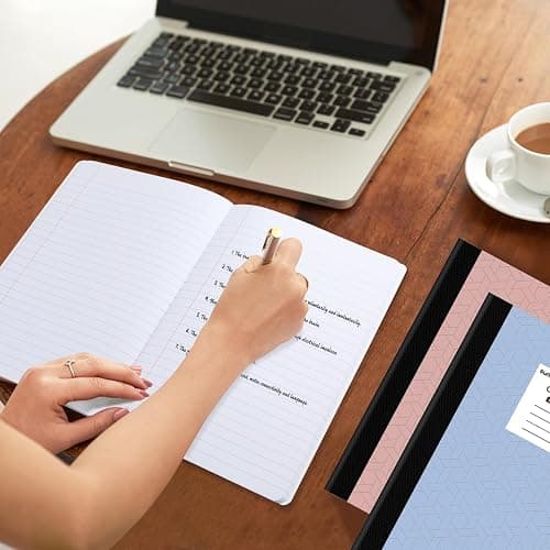 SUNEE Composition Notebook, Wide Ruled Paper, Home School Supplies for College Students & K-12, 9-3/4" x 7-1/2", 80 Sheets/160 Pages, Pink - Pink thumbnail 5