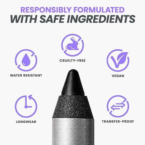 Wonderskin Eyeliner Pencil, 1440 Longwear Deep Black Eyeliner Pencil - Waterproof, Sharpenable & Smudge Proof thumbnail 4