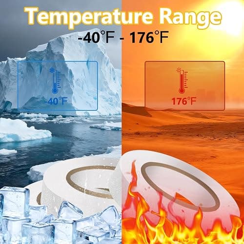 Eliamo 10 Pack White Electrical Tape,High Temp Waterproof Insulating Tape,0.7 inch Wide x 66FT Long, Flame Retardant for Home DIY & Industrial Electrical Repairs thumbnail 3
