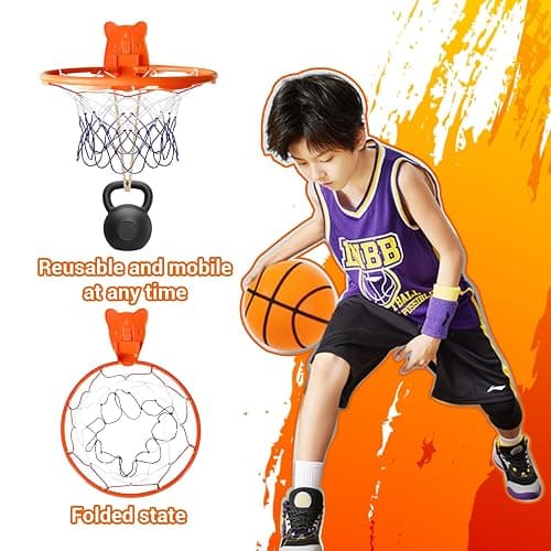 Silent Basketball, Dribble Dream Silent Basketball and Hoop Set, Foam Basketballs No Noise, Silent Ball Dribbling Indoor, Training Ball for Indoor Activities (No.5-25.3") thumbnail 6