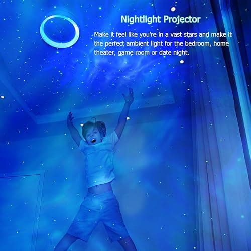 Galaxy Projector Star Projector, Northern Lights Projector with Remote Control, Adjustable Color, Brightness and Movement Speed, Night Light Projector for Adults, Bedroom, Living Room thumbnail 7