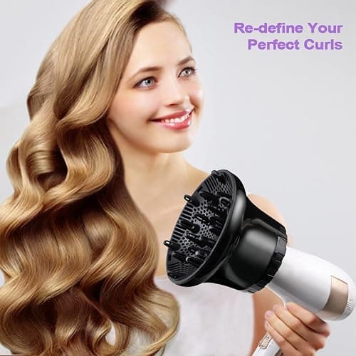 UUCOLOR Universal Hair Diffuser Suitable for 1.4 in to 2.6 in Adjustable Hair Dryer Diffuser Nozzle for Curly or Wavy Hair Styling thumbnail 7