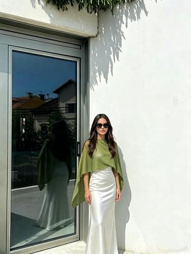 Women Sheer Poncho Top Lightweight Knit Crochet Shrug Bolero Mesh Batwing Sleeve Sweater Cover Up Beachwear thumbnail 2