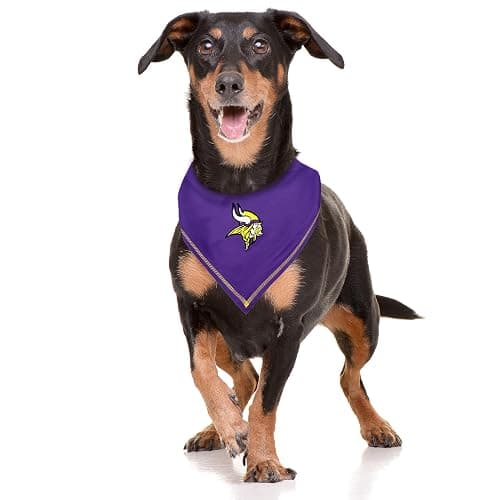 Pets First NFL Minnesota Vikings TIE Bandana, Size Small/Medium. Dog Bandana Scarf Bib for Pet Cat Dog. The Ultimate Game-Day, Party Bandana thumbnail 4