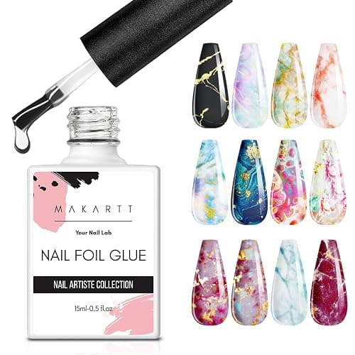 Makartt Nail Foil Glue Transfer Gel for Nail Art Stickers 15ML | Strong Adhesion Foil Transfer Gel, Soak Off, UV LED Lamp Required, Salon DIY Home Gift thumbnail 8