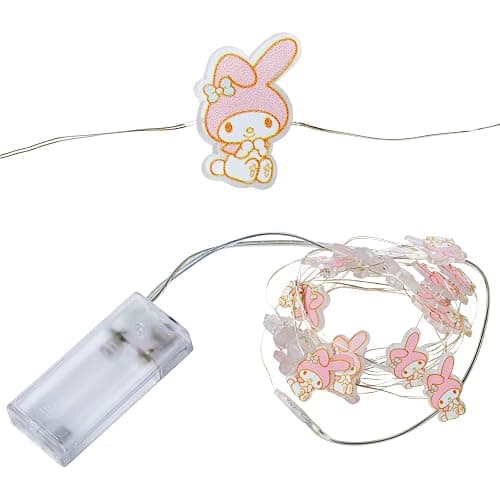 Silver Buffalo Sanrio Hello Kitty and Friends My Melody 20ct Decorative String Lights, 7 Feet Long, Battery Powered (2 AA Batteries Included), Cool White LED, Indoor Use Only - Image 1